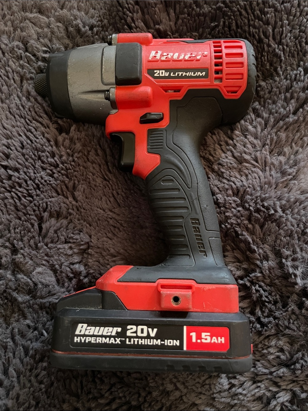 Bauer Brushless 20v Li-ion 1/4in hex Impact Driver w/ 1.5AH Battery (No Charger)